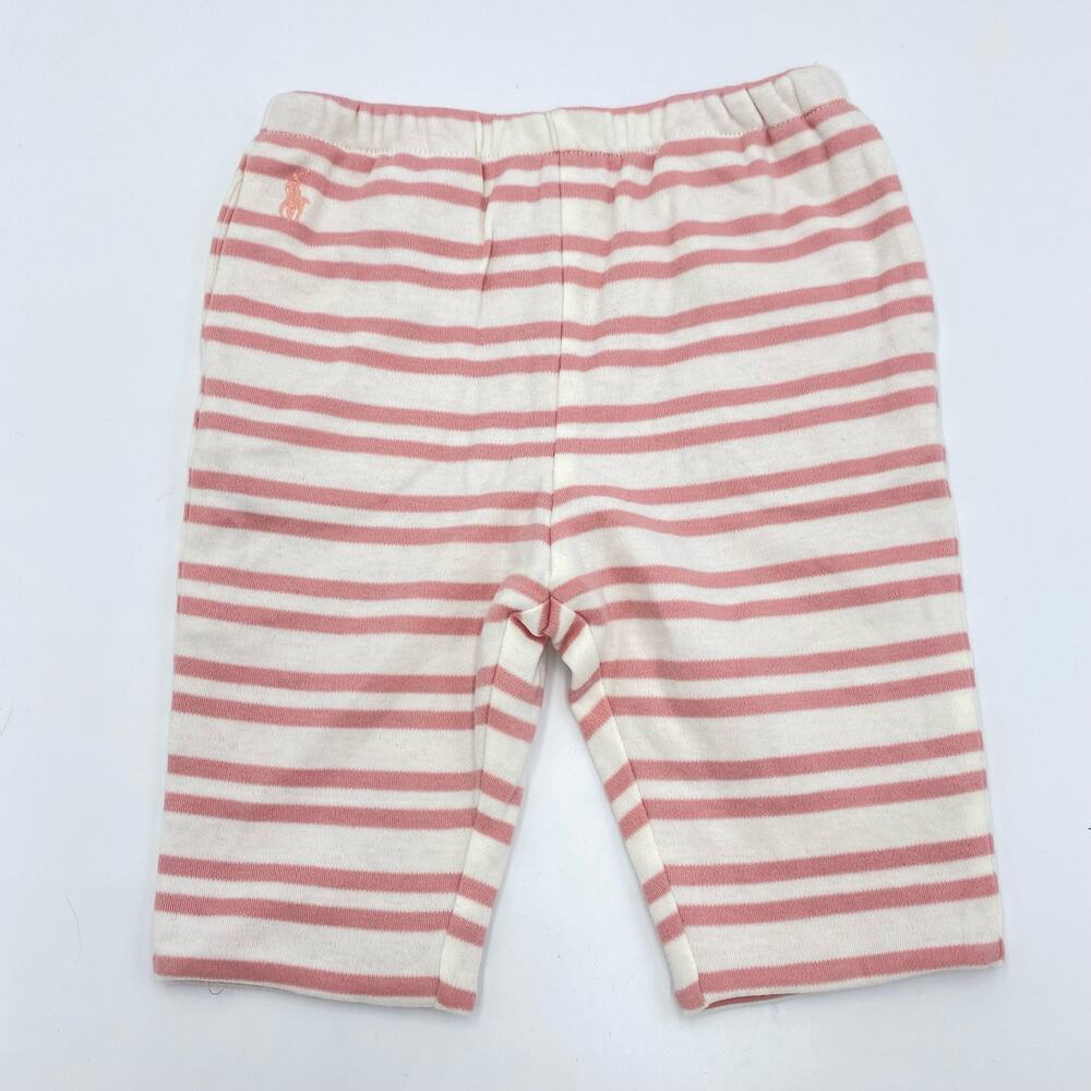 Polo Ralph Lauren Girl's Pink Reversible Pull On Pants Size 3M